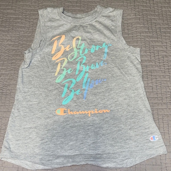 Champion Other - Champion Kids Gray Tank Top with Colorful Print